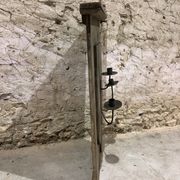 Decorative wall lamp in old wood