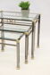 Tables gigognes or et argent Eicholtz Lindon