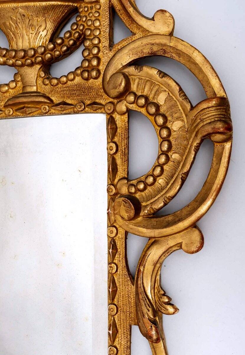 Room mirror - Bridal mirror - gilded wood - period: XVIIIth century
