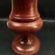 Lamp base in reconstituted stone, red "oxblood", 20th century
