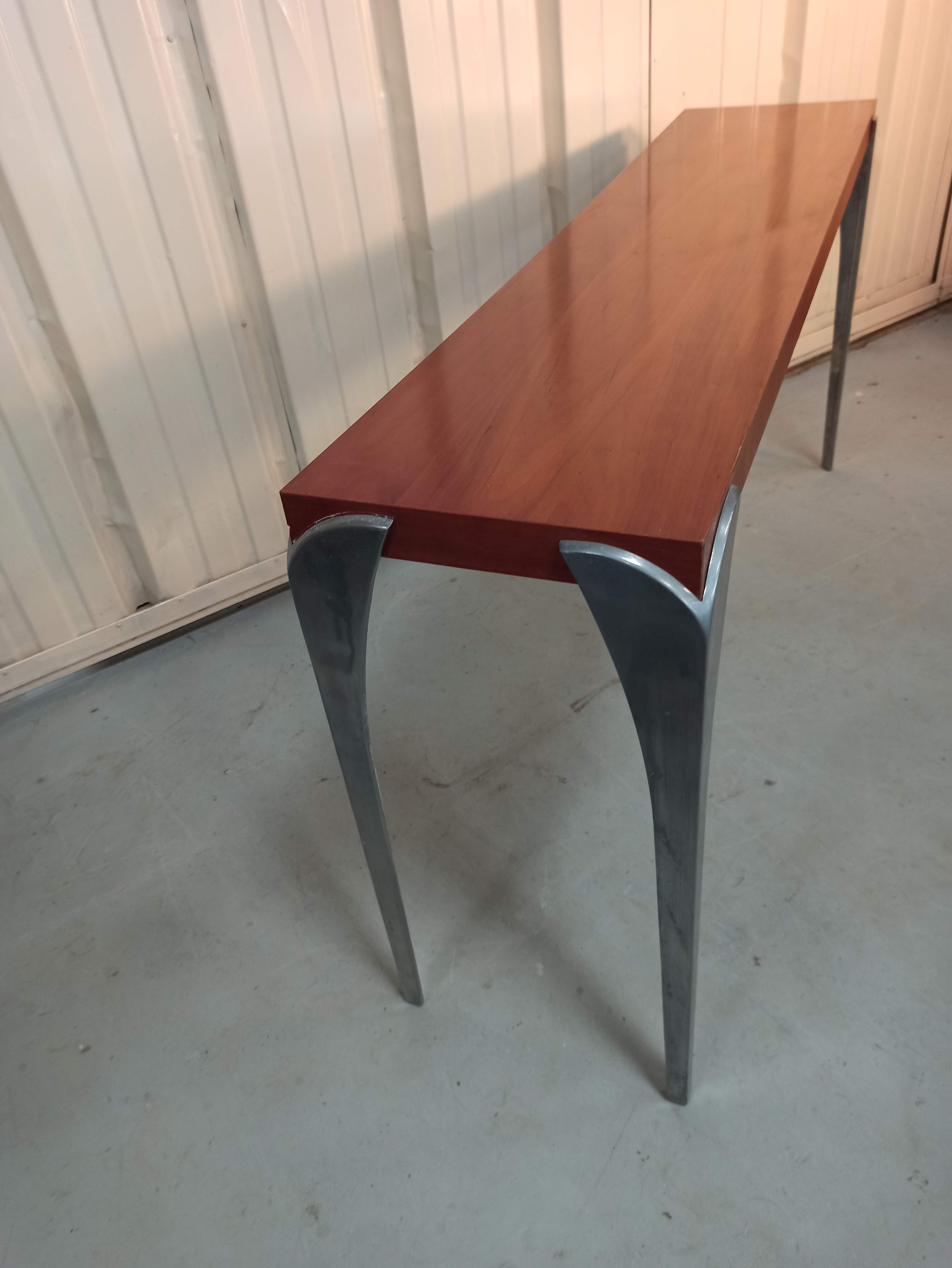 Console BoConcept longue enfilade nordique aluminium alu 70