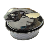 Former ceramic terrine in the shape of a black rabbit vintage