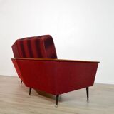 Rare Vintage Curved Teak Sofa 1950s / Deutschland Series Decor