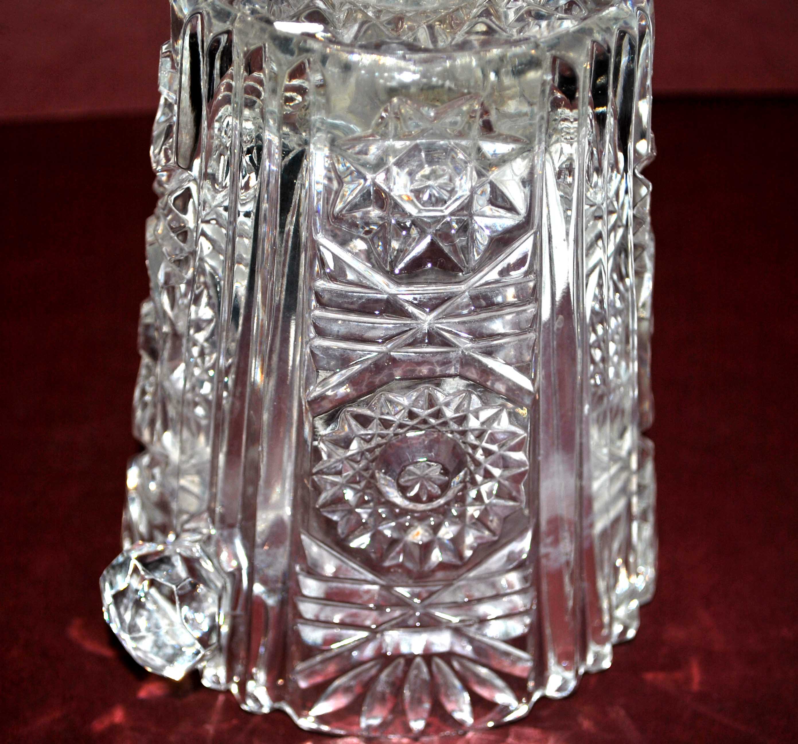 Vintage ice bucket molded crystal - ice cube