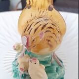 Statuette hen and chicks manufacture Shiwan 50s