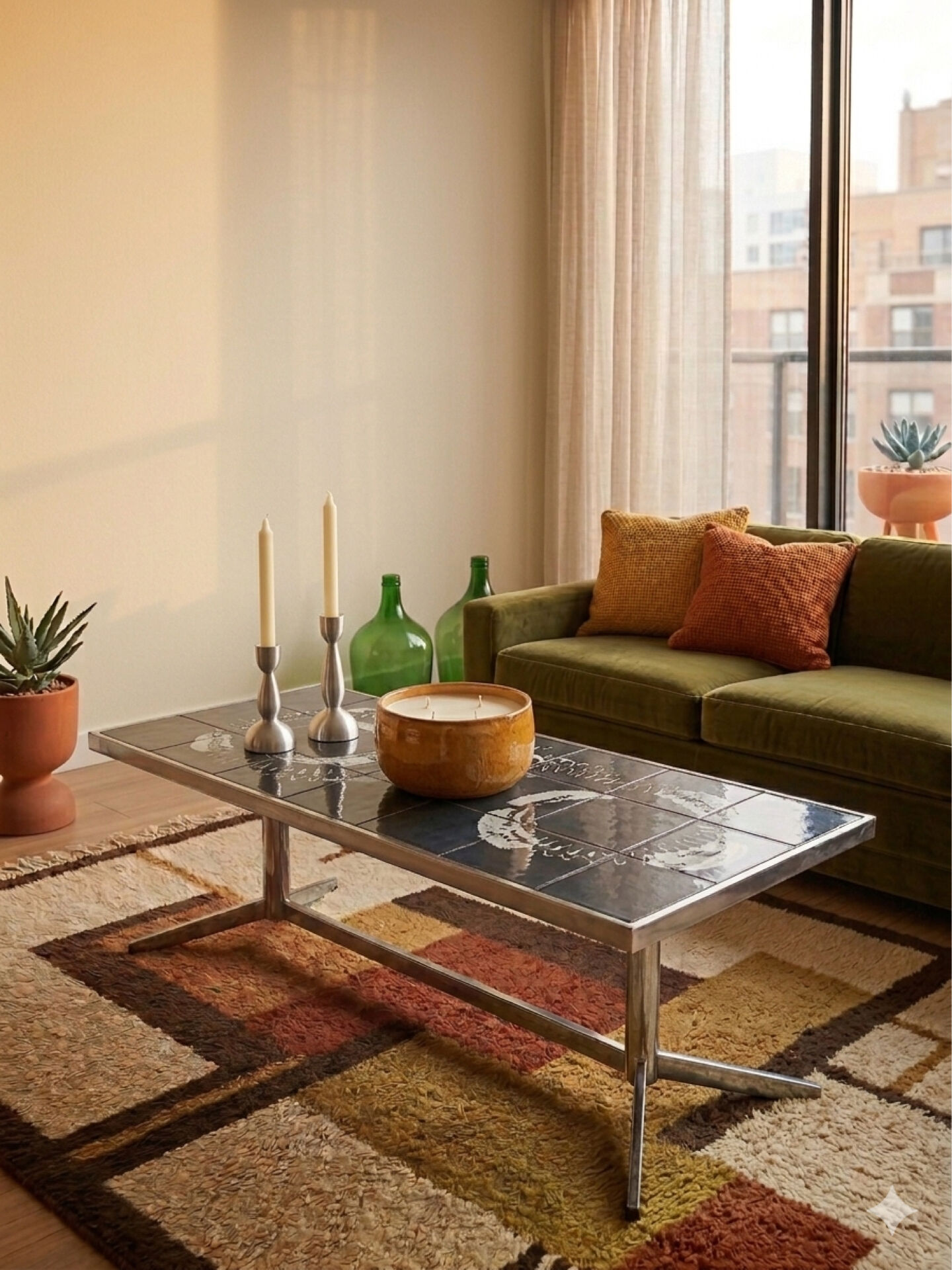 Vintage ceramic coffee table from the 1970s.