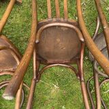 Set of 8 mismatched bistro chairs