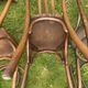 Set of 8 mismatched bistro chairs