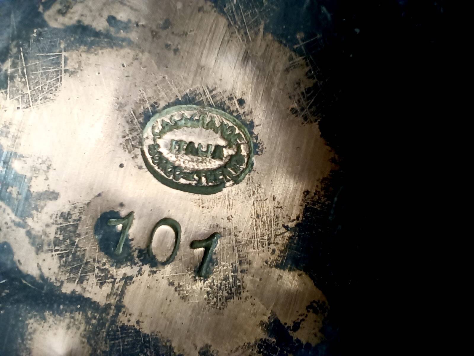 Embossed Copper Amphora Vase / Umbrella Stand by Egidio Casagrande, Italy