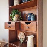 Ancient library in solid wood