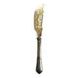 Silver-plated cheese knife with finely chiseled blade, 1900s