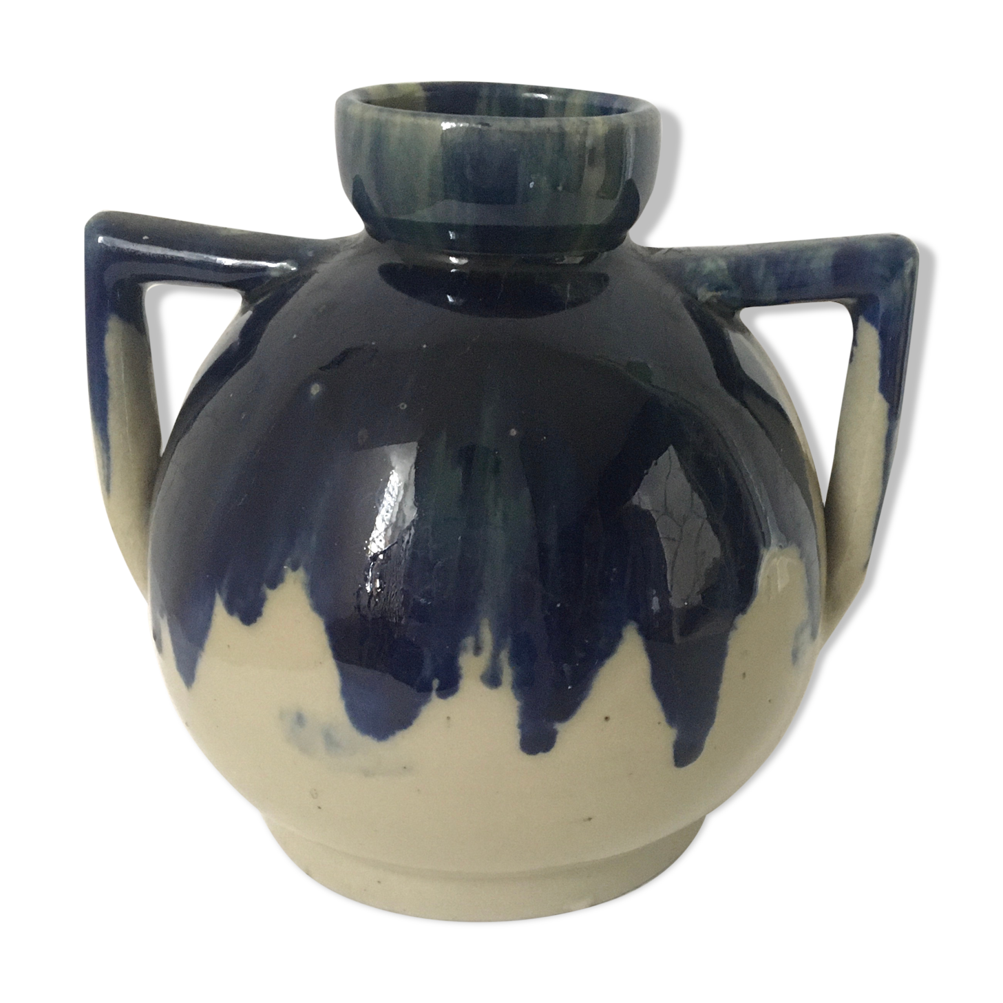 JEP vase in sandstone flame décor, 1920