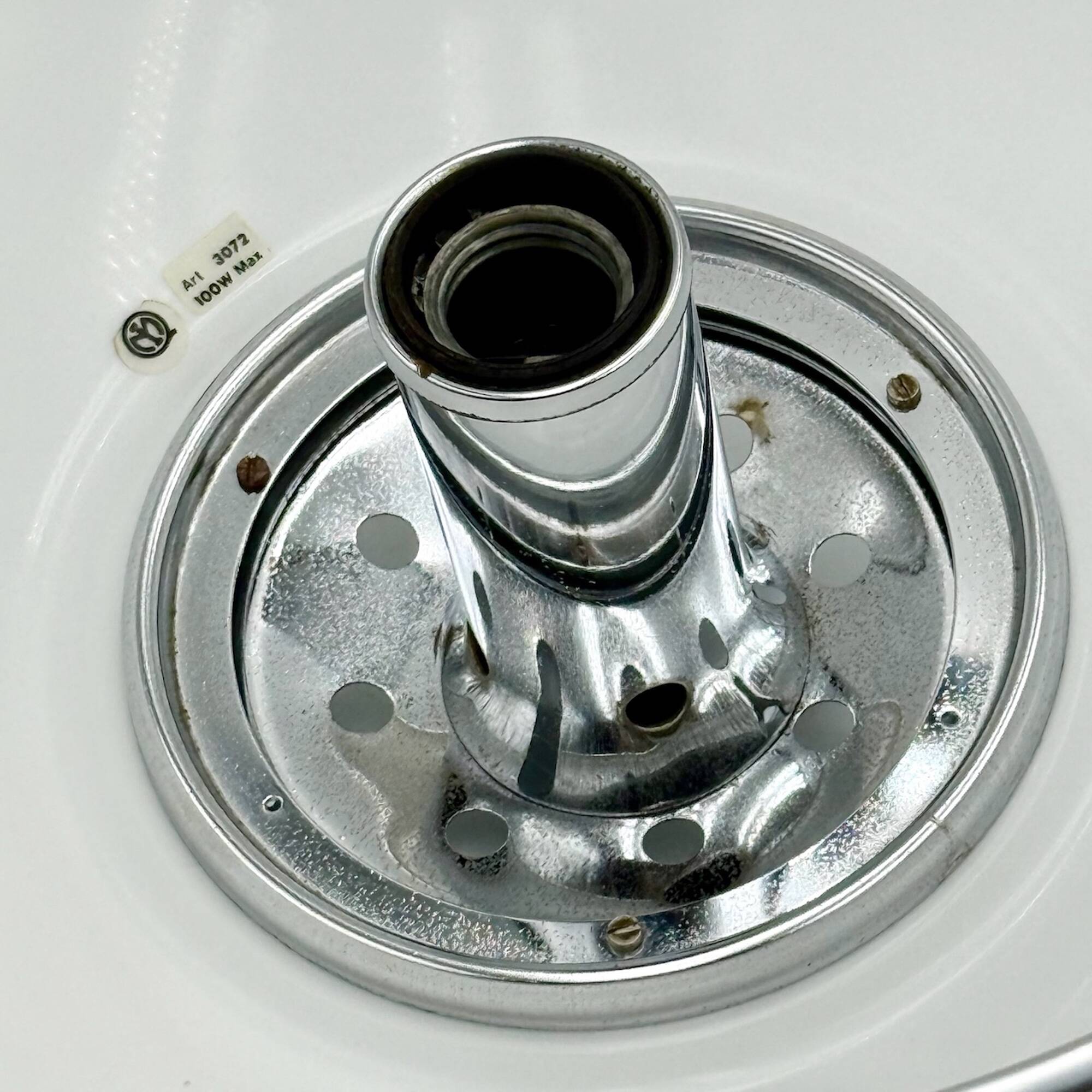 Vintage iGuzzini Hanging Lamp in White Acrylic Model 3072, 1970s