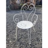 Salon de jardin en fer forgé 3 fauteuils + 1 table