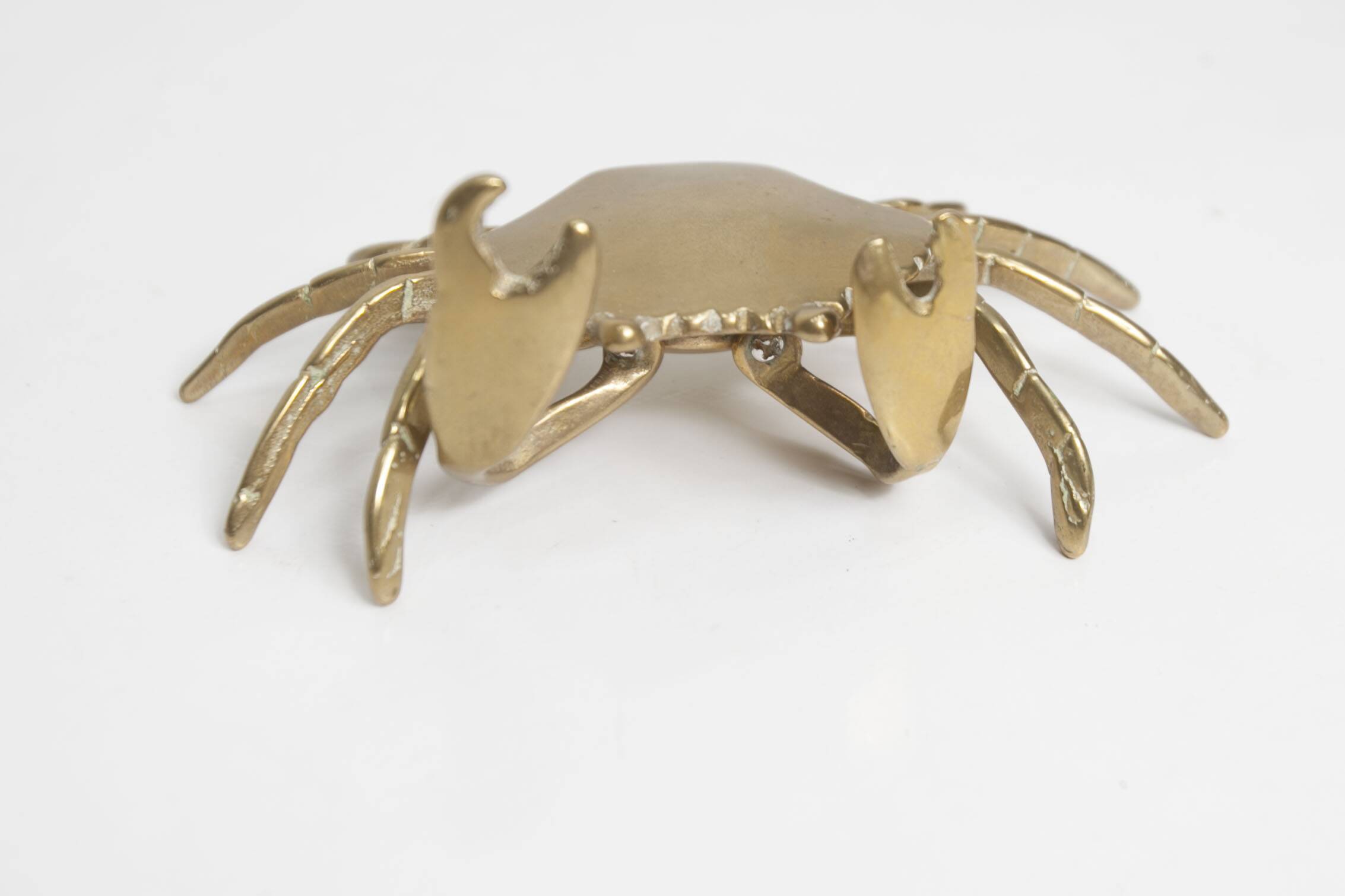 Solid brass crab ashtray 1960