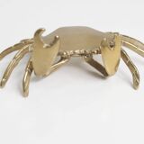 Solid brass crab ashtray 1960