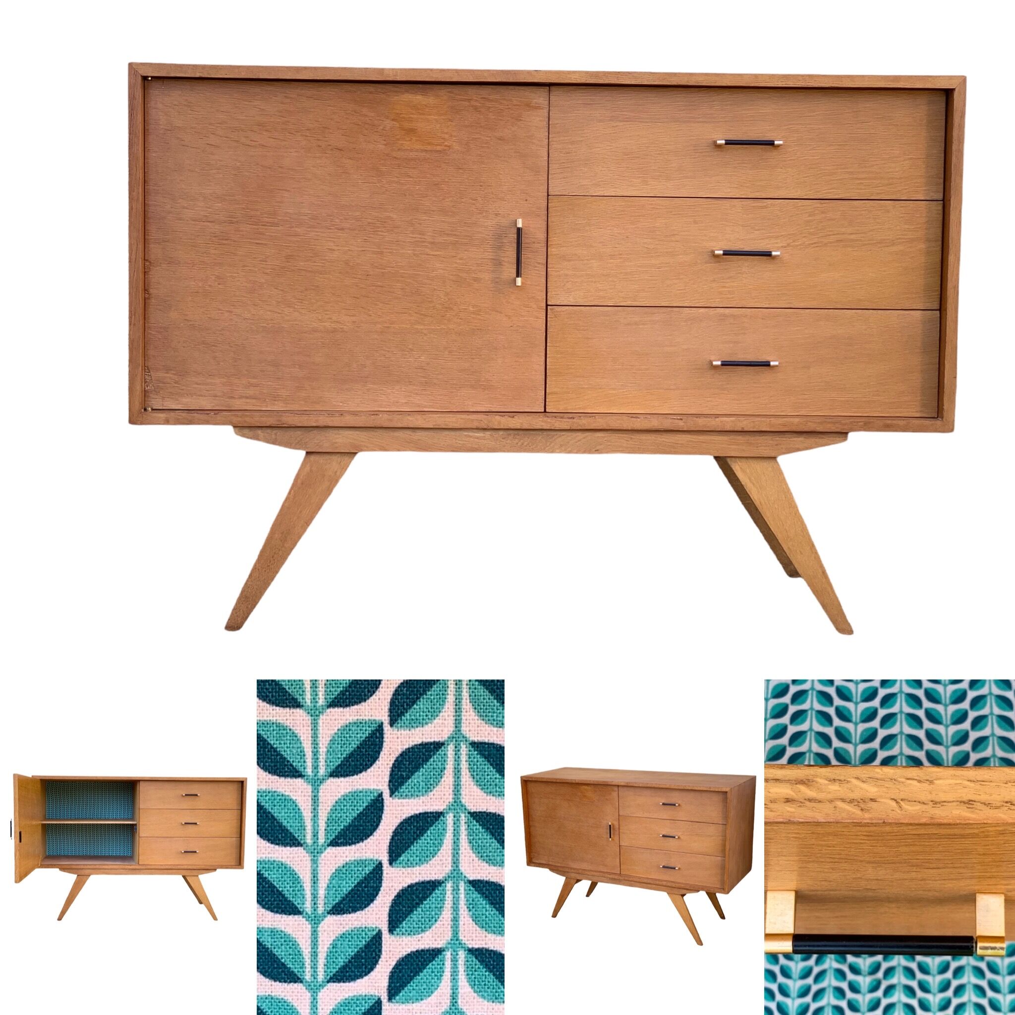 Vintage buffet compass feet 1950