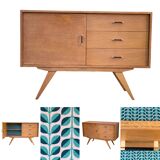 Vintage buffet compass feet 1950