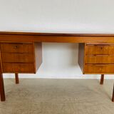 Vintage retro Danish mid-century teak desk by Bent Silberg Møbler 1960s