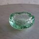 Daum green ashtray or empty pocket in bubbled glass
