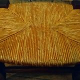 Children's straw chair and oak stool