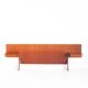 Vintage Scandinavian style headboard. Two built-in tables. France, 1970s.