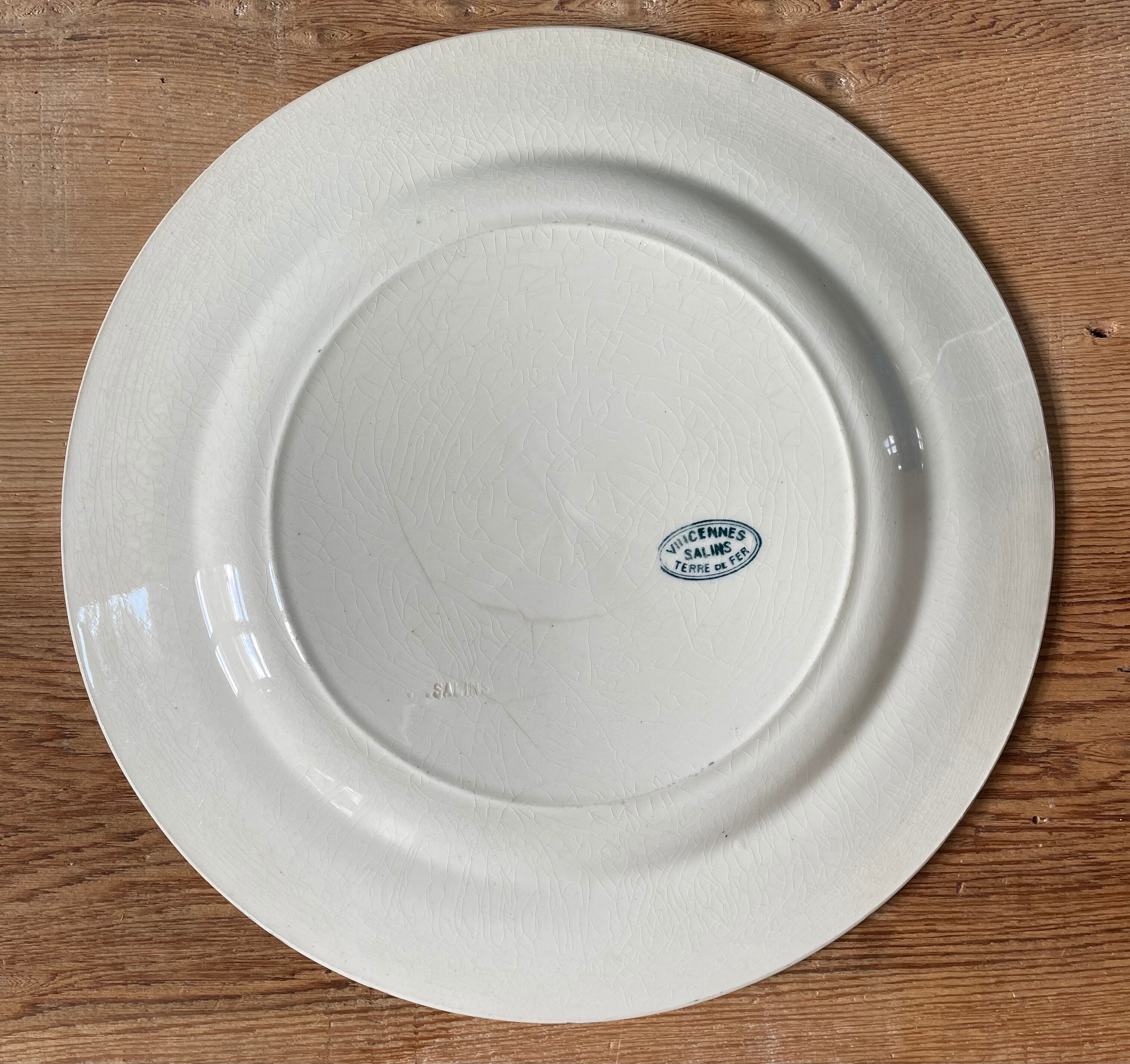 Set of 2 flat plates Terre de Fer, collection "Vincennes" Salins
