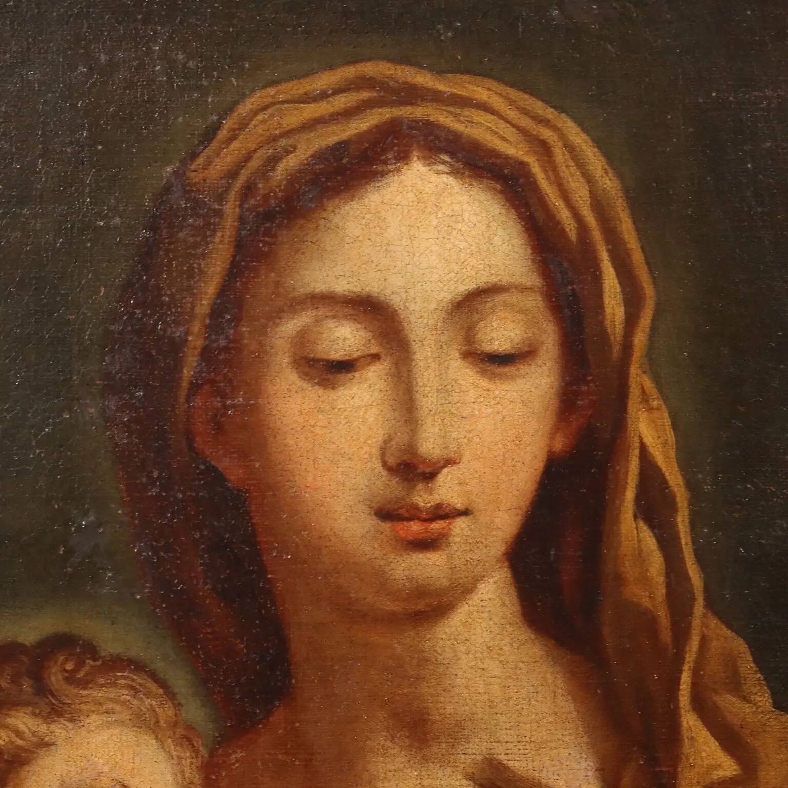 Peinture ancienne, copie d’après Francesco Trevisani, Vierge Marie