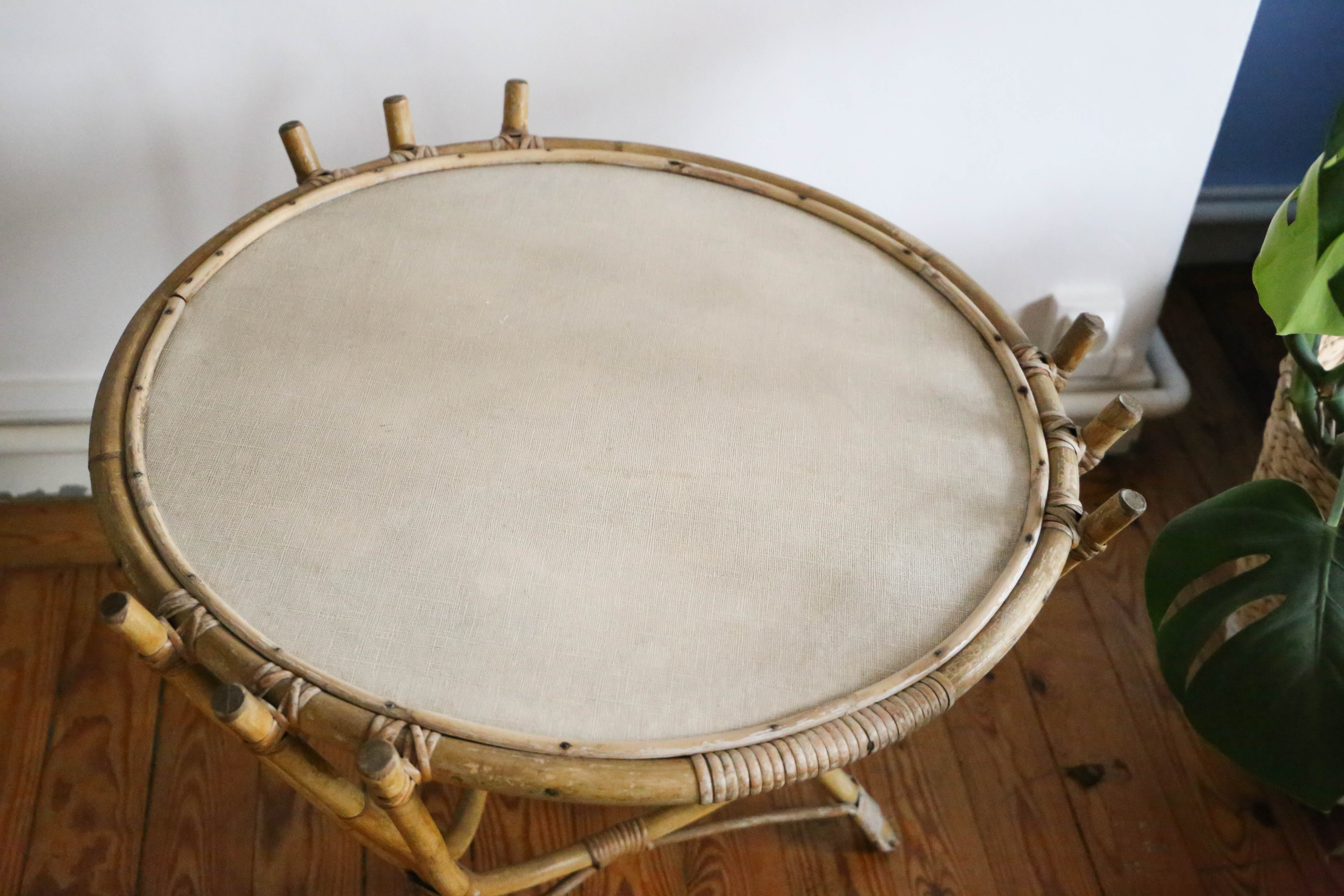 Nice rattan coffee table, vintage