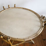 Nice rattan coffee table, vintage