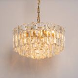 1 of 3 Palazzo chandelier in gilded brass and Murano glass, Kalmar, Austria, 1970s