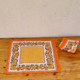Set of 5 seventies table napkins