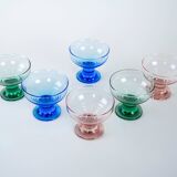 Set of dessert bowls, Italian design, 1970s, production: Italy