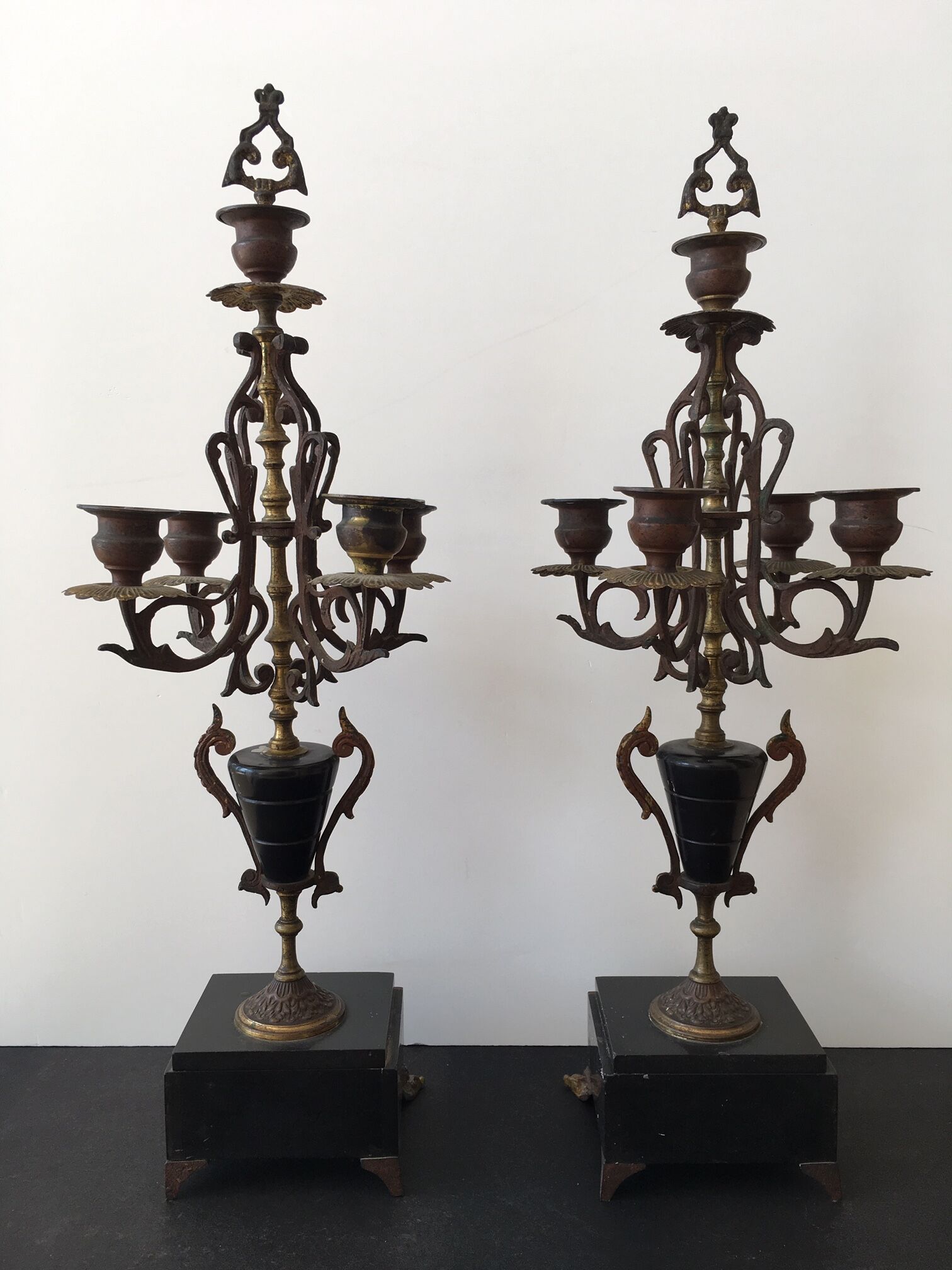 Napoleon III candlesticks pair