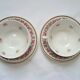 Tea Cups + Saucers Porcelain Pillivuyt White Small Pink Flowers
