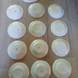 12 plates + 1 Digoin and Sarreguemines dish
