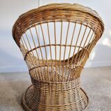 Wicker basket chair