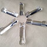 6 old and large crystal knife holders in Art Deco style