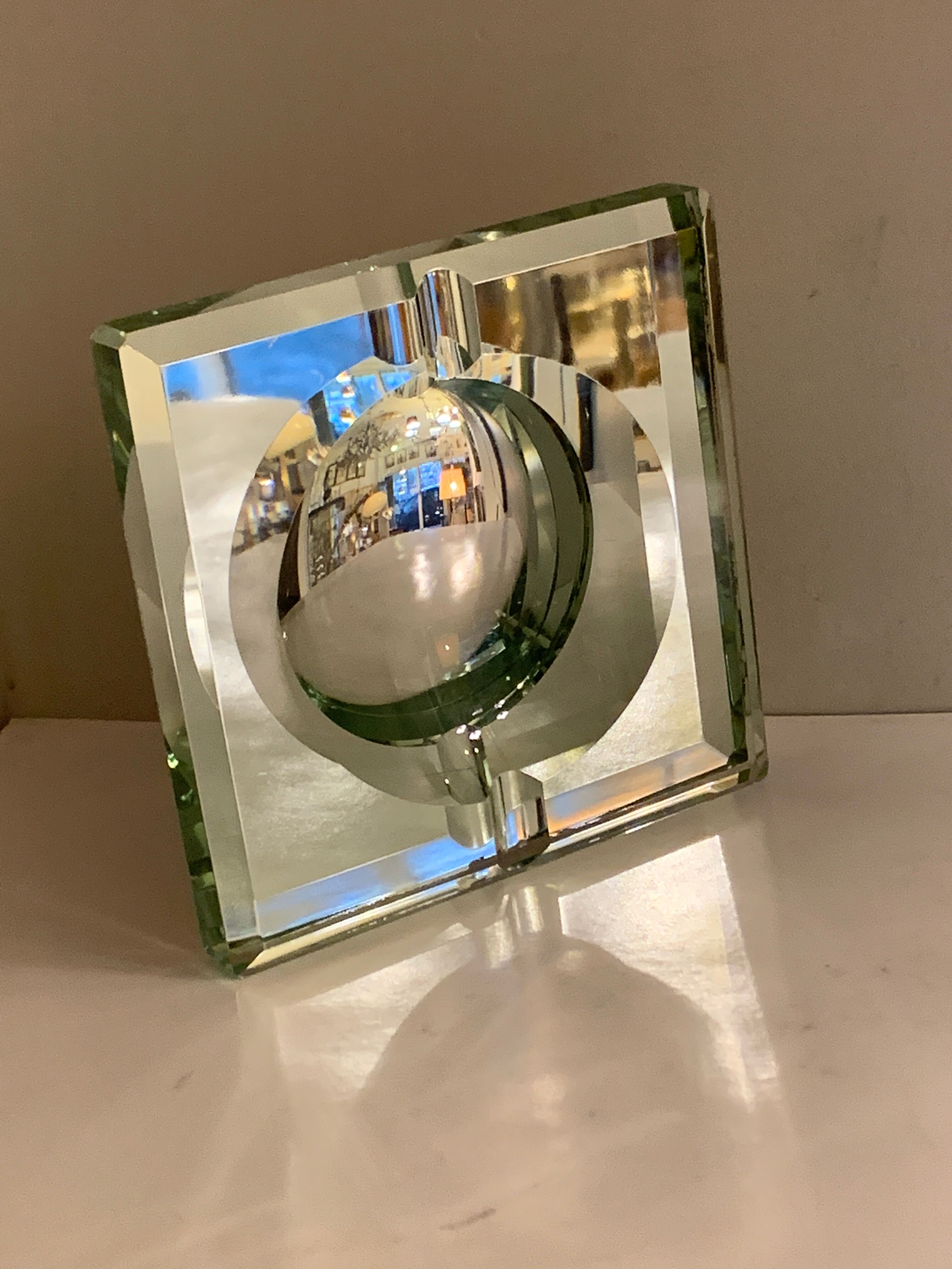 Jean Luce's square mirror art deco ashtray