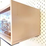Pink glass wall bookcase, 1960