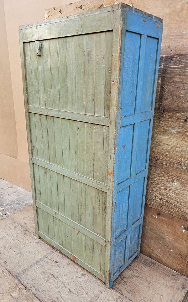 Ancien meuble radio Art déco en teck birman