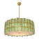 Contemporary Modern Italian Green“Tropical” Murano Glass Gold Chandelier