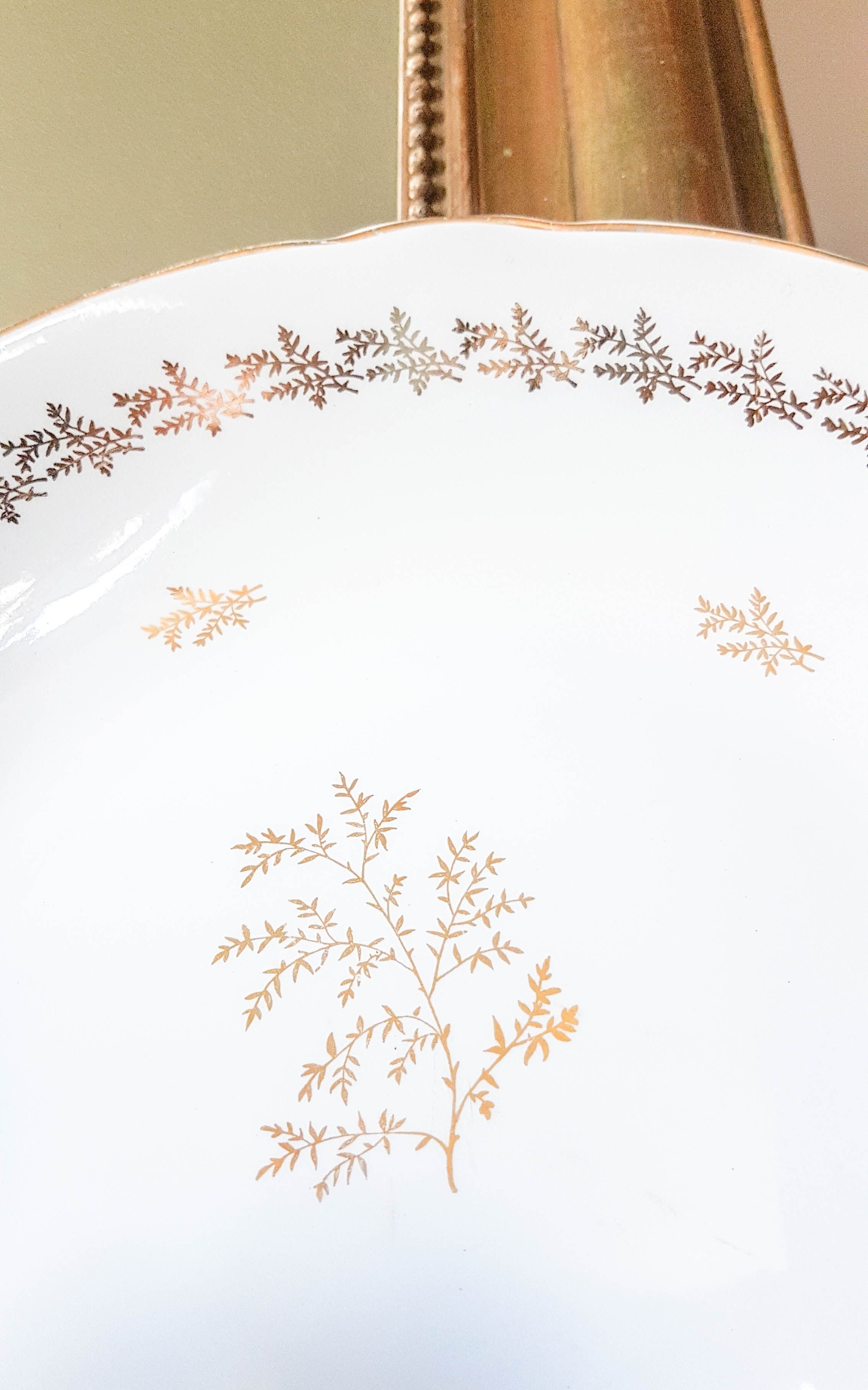 Dish large plate "lutetia" keller guerin luneville badonvillier