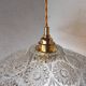 Vintage chiseled glass pendant light