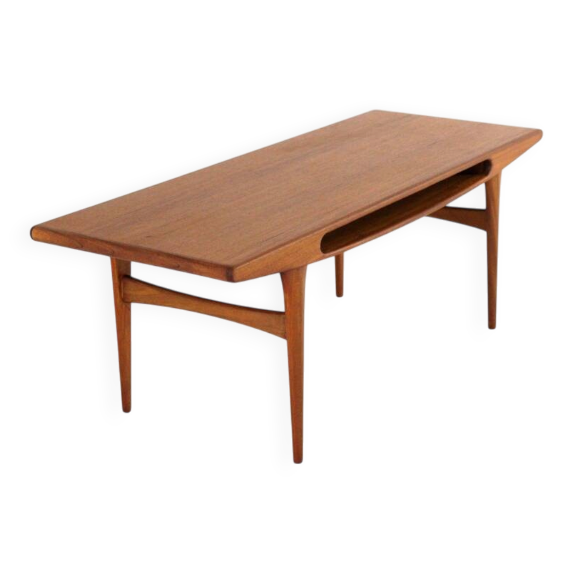 Table basse 'Smile' - design danois - milieu du siècle moderne - restaurée