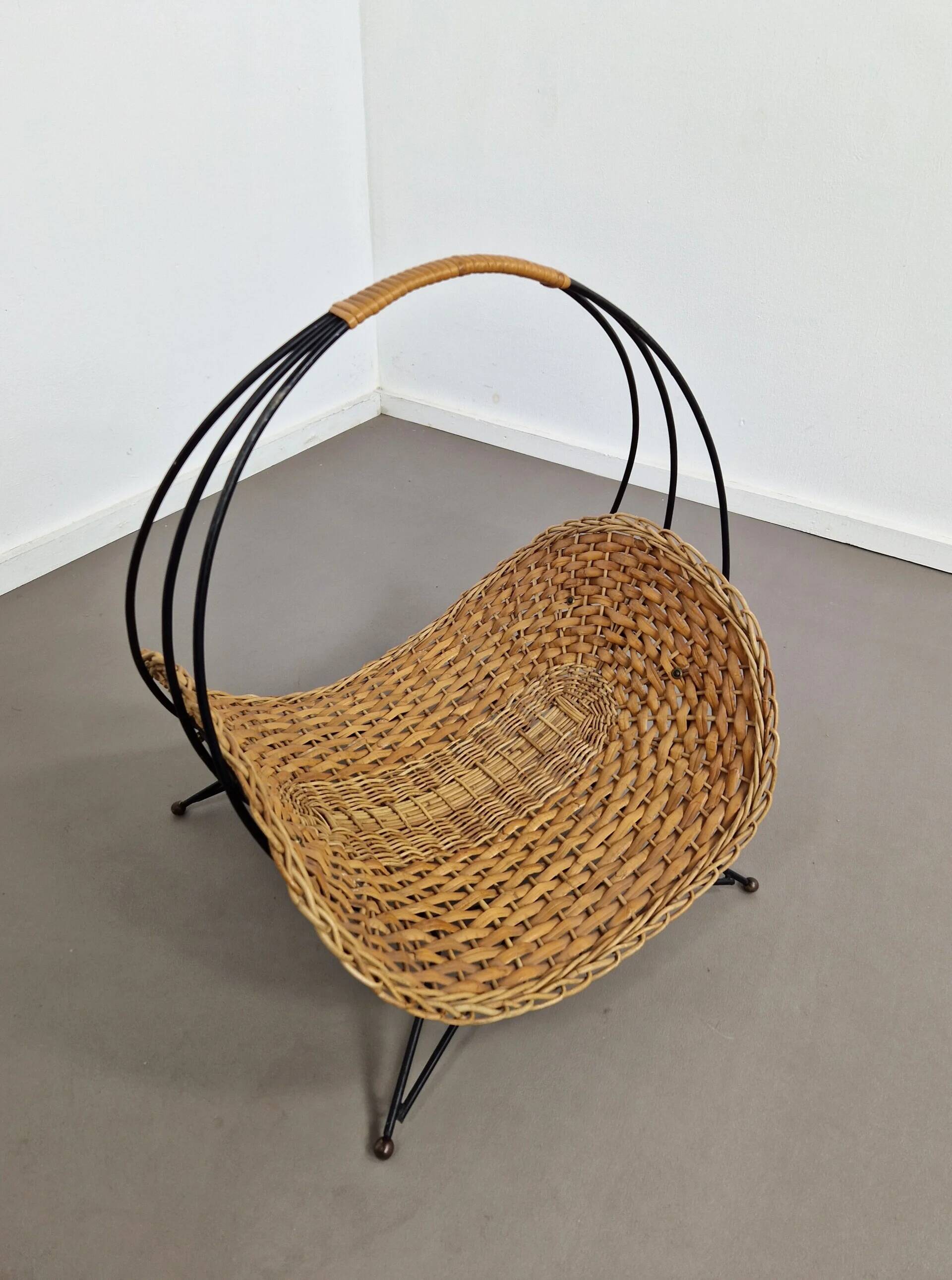 Firewood or newspaper basket | 1950s