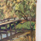 La Passerelle, huile sur toile signé
