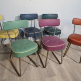 Set of 6 industrial chairs "Nori"