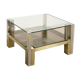 Coffee table in brass and glass 1960