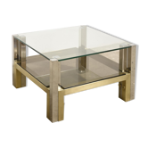 Coffee table in brass and glass 1960